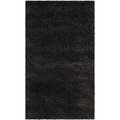 Safavieh 3 x 5 ft. Power Loomed Small Rectangle Shag RugDark Grey SG180-8484-3